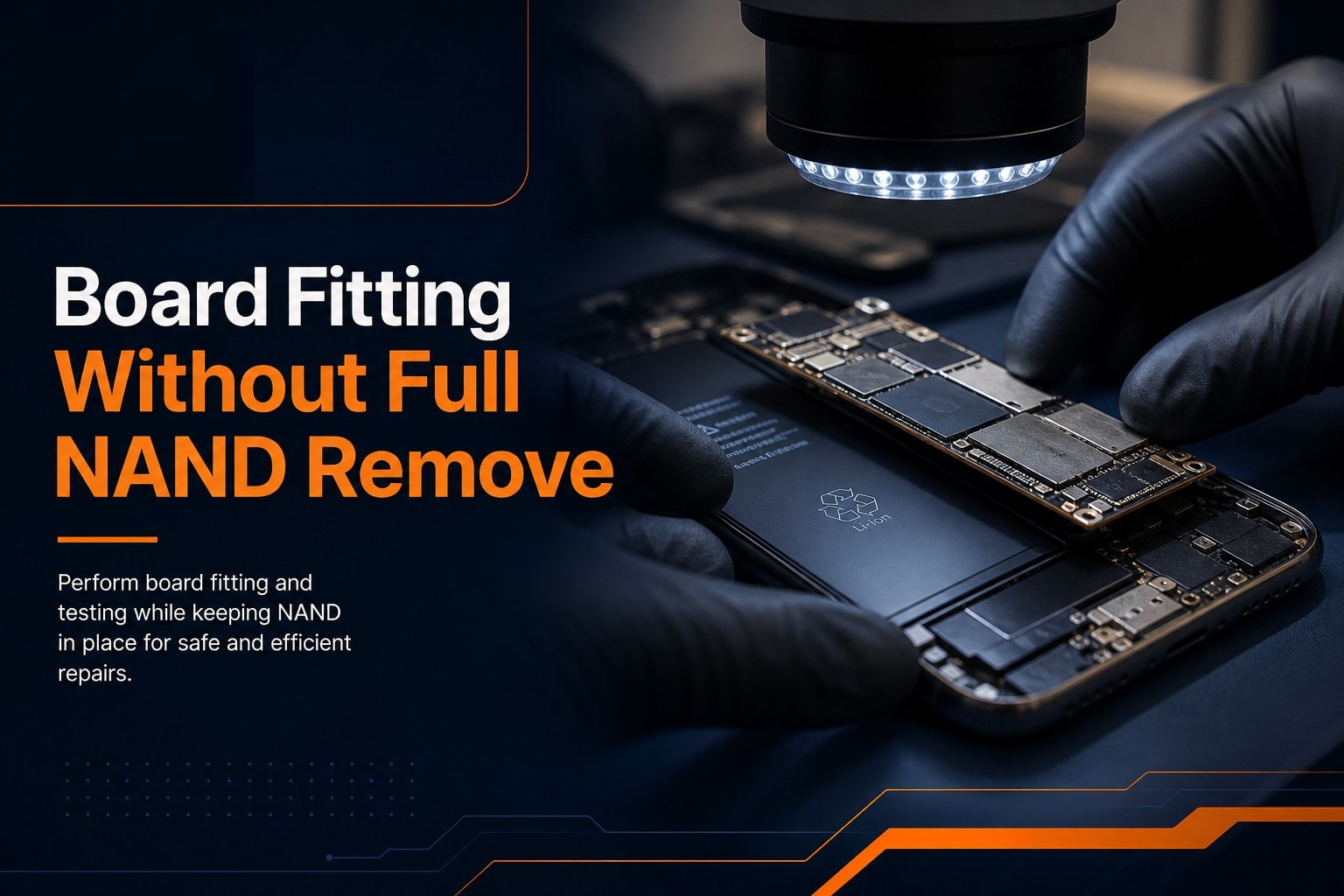 Board fitting without full NAND remove